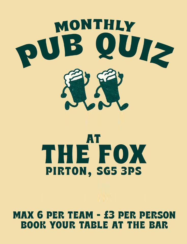 Monthly Pub Quiz poster